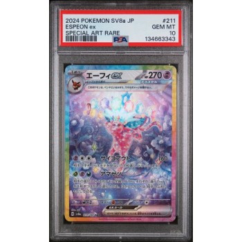 Espeon ex #211 – Terastal Fest ex (SV8a) 2024 – Special Art Rare – PSA 10 GEM MINT – Japanese