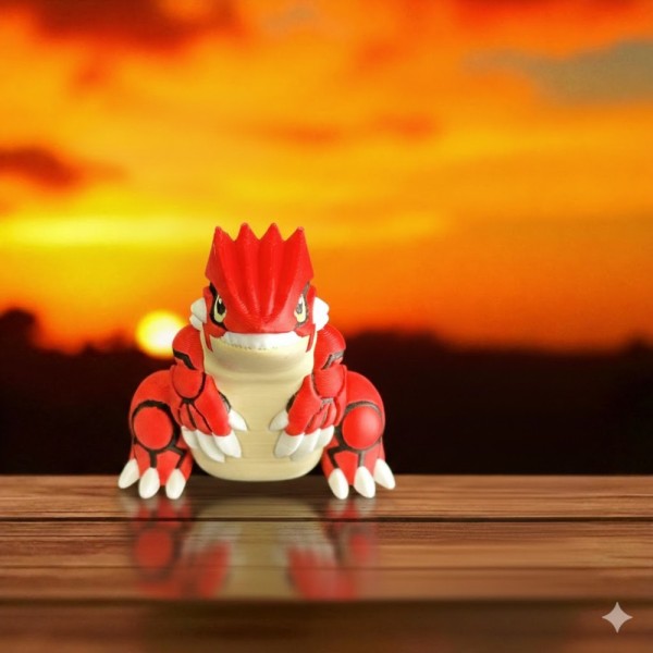 Pokémon 3D Printed Keychain - Groudon