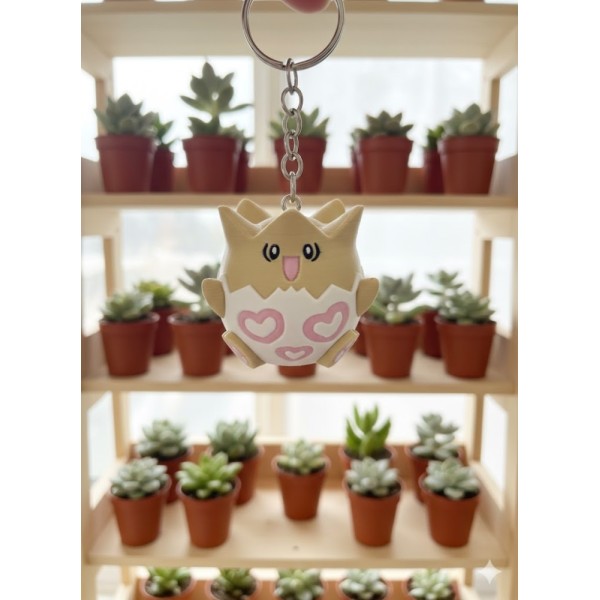 Pokémon 3D Printed Keychain - Togepi (Female Pink Heart)