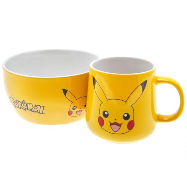 Σετ Πρωινού Pokemon ABYSTYLE – Pikachu (Κούπα 330ml & Μπολ Δημητριακών 690ml)