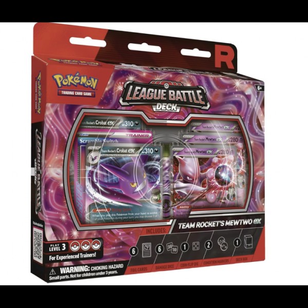 Pokémon TCG: League Battle Deck Team Rocket”s Mewtwo ex Box