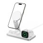 Ασύρματος Φορτιστής Tech-Protect QI15W-A47 3IN1 Magnetic Magsafe Wireless Charger - White