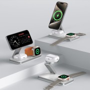 Ασύρματος Φορτιστής Tech-Protect QI15W-A47 3IN1 Magnetic Magsafe Wireless Charger - White