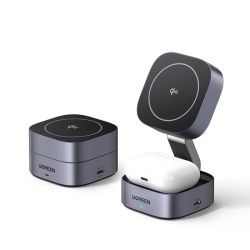 UGREEN W702 QI2 2IN1  Magnetic Magsafe Wireless Charger - Grey