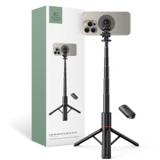 Tech-Protect L06S Ασύρματο MagSafe Selfie Stick με Τρίποδο και Bluetooth Τηλεχειριστήριο - Black