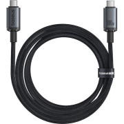 Καλώδιο Φόρτισης Baseus Crystal Shine Braided USB-C σε USB-C, 100W, 20Gbps, 1,5m - Black