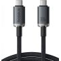Καλώδιο Φόρτισης Baseus Crystal Shine Braided USB-C σε USB-C, 100W, 20Gbps, 1,5m - Black