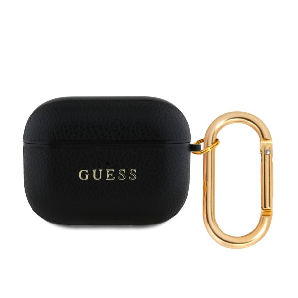 Σκληρή Θήκη Guess Grained Classic Logo για Apple AirPods 3 - Black