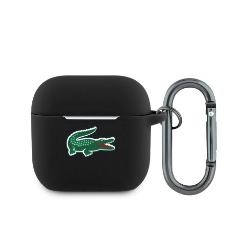 Θήκη Σιλικόνης Lacoste Croc Logo για Apple AirPods 4/5 - Black