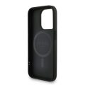 Σκληρή Θήκη Δερματίνης με Magsafe Guess Back Cover 4G Colored Ring Strap για iPhone 15 Pro - Black