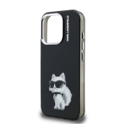 Θήκη Σιλικόνης Karl Lagerfeld Back Cover IML Aquarelle Choupette για iPhone 15 Pro - Black