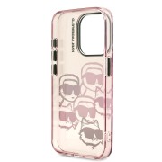 Σκληρή Θήκη Karl Lagerfeld Back Cover IML Multi K&CH Heads για iPhone 16 Pro Max - Pink