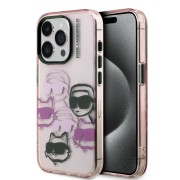 Σκληρή Θήκη Karl Lagerfeld Back Cover IML Multi K&CH Heads για iPhone 16 Pro Max - Pink