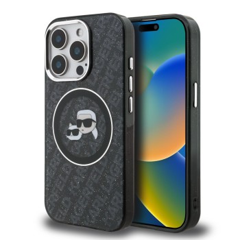 Θήκη Σιλικόνης με Magsafe Karl Lagerfeld Back Cover IML για iPhone 15 Pro - Black