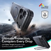 Θήκη Σιλικόνης ESR Cyber Kickstand Magsafe για Apple iPhone 17 Pro Max - Clear black