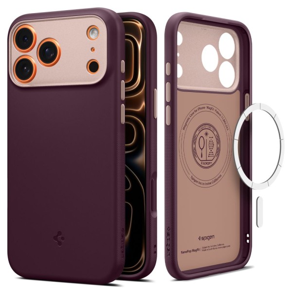Θήκη Σιλικόνης Spigen Nano Pop Mag Magsafe για Apple iPhone 17 Pro Max - Burgundy Bean