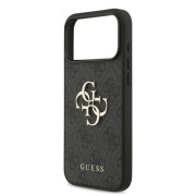Σκληρή Θήκη δερματίνης Guess Back Cover με MagSafe Metal Logo Strap για iPhone 17 Pro Max - Black