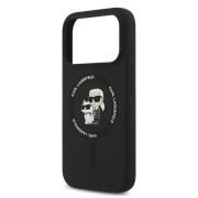 Θήκη Σιλικόνης Karl Lagerfeld Back Cover Liquid Silicone Karl and Choupette για iPhone 17 Pro Max - Black