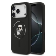 Θήκη Σιλικόνης Karl Lagerfeld Back Cover Liquid Silicone Karl and Choupette για iPhone 17 Pro Max - Black
