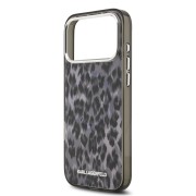 Θήκη Σιλικόνης Karl Lagerfeld Back Cover με MagSafe IML Leopard για iPhone 17 Pro Max - Grey
