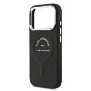 Θήκη Σιλικόνης Karl Lagerfeld Back Cover με MagSafe RSG Logo για iPhone 17 Pro Max - Black