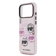 Σκληρή Θήκη Karl Lagerfeld Back Cover IML Multi K&CH Heads για iPhone 17 Pro Max - Pink