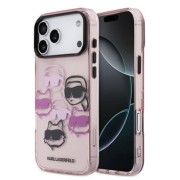 Σκληρή Θήκη Karl Lagerfeld Back Cover IML Multi K&CH Heads για iPhone 17 Pro Max - Pink