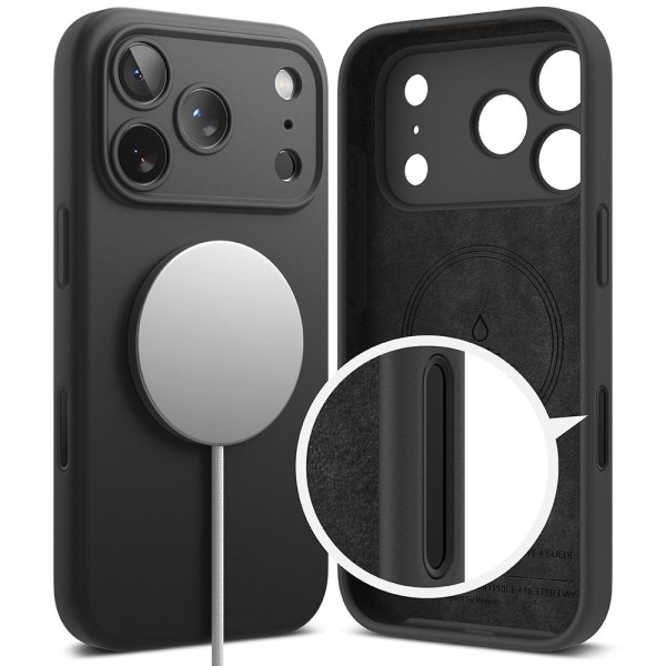 Θήκη Σιλικόνης Ringke Silicone Magnetic Magsafe για Apple iPhone 17 Pro Max - Black