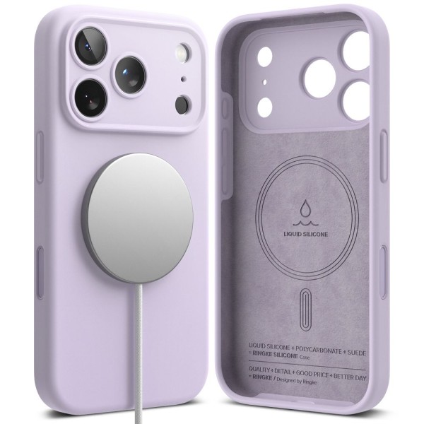 Θήκη Σιλικόνης Ringke Silicone Magnetic Magsafe για Apple iPhone 17 Pro Max -  Light Purple