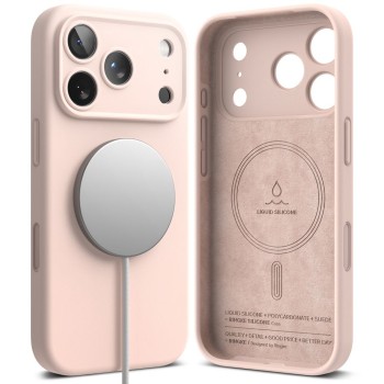 Θήκη Σιλικόνης Ringke Silicone Magnetic Magsafe για Apple iPhone 17 Pro Max - Pink Sand