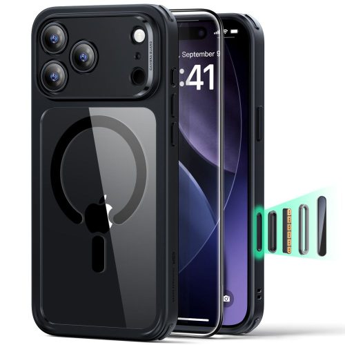 Θήκη Σιλικόνης ESR Classic Hybrid Magdafe Kickstand με MagSafe για Apple iPhone 17 Pro - Clear/Black 