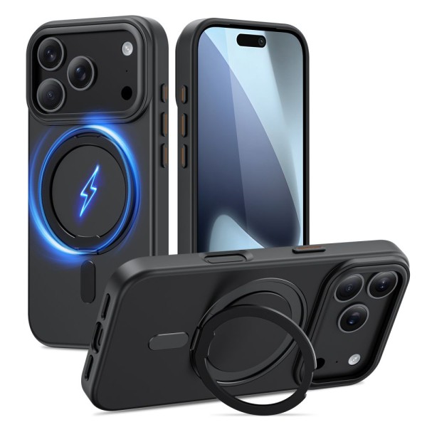 Θήκη Σιλικόνης Tech Protect Magring Magsafe για Apple iPhone 17 Pro Max - Black