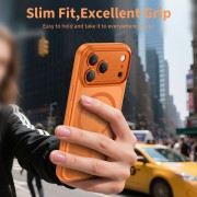 Θήκη Σιλικόνης Tech Protect Magpeak Magsafe CC για Apple iPhone 17 Pro Max -   Matte Cosmic Orange