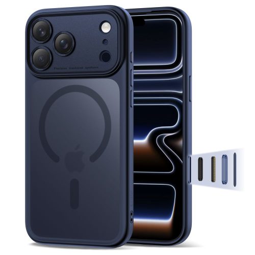 Θήκη Σιλικόνης Tech Protect Magpeak Magsafe CC για Apple iPhone 17 Pro  - Matte Deep Blue