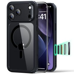 Θήκη Σιλικόνης ESR Classic Hybrid Kickstand με MagSafe & Tempered Glass για Apple iPhone 17 - Clear/Black 