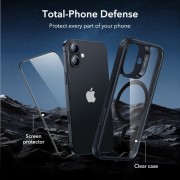 Θήκη Σιλικόνης ESR Classic Hybrid Kickstand με MagSafe & Tempered Glass για Apple iPhone 17 - Clear/Black 