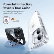 Θήκη Σιλικόνης ESR Classic Hybrid Kickstand με MagSafe για Apple iPhone 17 - Clear Black