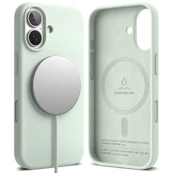 Θήκη Σιλικόνης Ringke Silicone Magnetic Magsafe για Apple iPhone 17 - Soft Mint