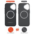 Θήκη Σιλικόνης Tech Protect Ion Carbon Magsafe για Apple iPhone 17  - Black Silver