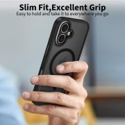 Θήκη Σιλικόνης Tech Magedge Magsafe για Apple iPhone 17  - Matte Black / Gunmetal