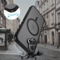 Θήκη Σιλικόνης Tech Magedge Magsafe για Apple iPhone 17  - Matte Black / Gunmetal