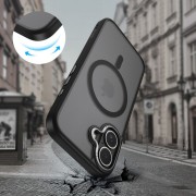Θήκη Σιλικόνης Tech Magedge Magsafe για Apple iPhone 17  - Matte Black / Gunmetal
