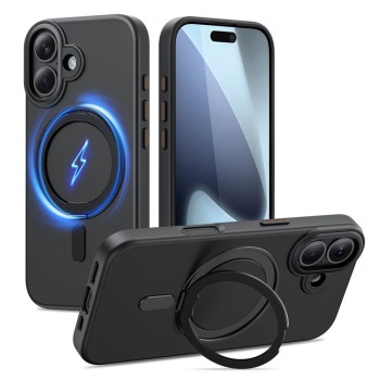 Θήκη Σιλικόνης Tech Protect Magring Magsafe για Apple iPhone 17  - Black