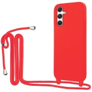 Θήκη Σιλικόνης με Λουράκι ΟΕΜ για Samsung Galaxy A35 5G  - Red
