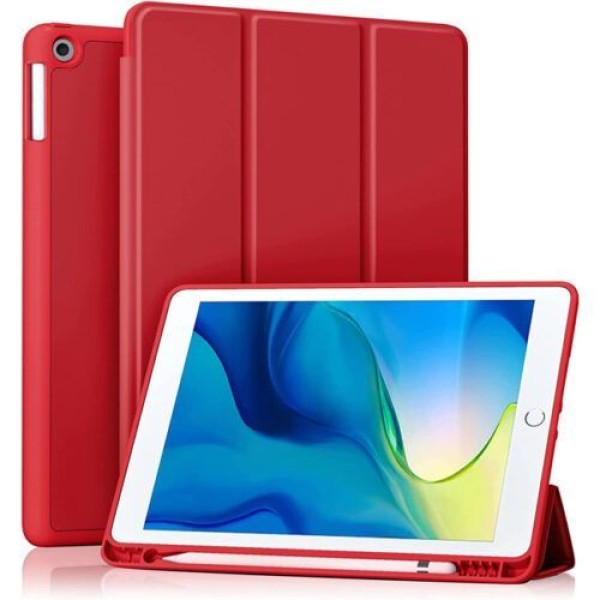 Θήκη Τάμπλετ Soft TPU Holder Pencil Flip για iPad 2022 10.9” / iPad 2025 11” - Red