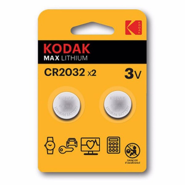Αλκαλικές Μπαταρίες KODAK CR2032 2 τμχ