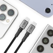 Καλώδιο Φόρτισης Tech Protect Ultraboost DNA από Type-C σε Type-C 100W/5A, 3m - Iron Grey