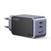 Φορτιστής Ugreen Nexode S 65W με 1 Θύρα USB-Α (20W)& 2 θύρα USB-C(45W) Fast Charge - black
