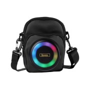 Φορητό Ηχείο Hoco HC41 Wave Bluetooth Speaker RGB 8W με FM, USB, TF & Υποστήριξη Μικροφώνου Eνσωματομένο σε Aδιάβροχη Τσάντα Ώμου - Black 