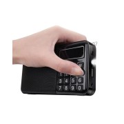 Ραδιοφωνο FM & AM Hoco Retro Style με κουμπια  - Μαύρο